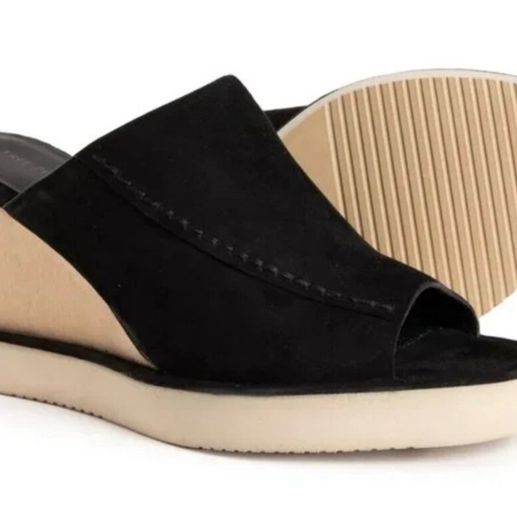 Free People Shoes - New With Box Free People Running In Wedges Black Suede Sandals
Size 8.5